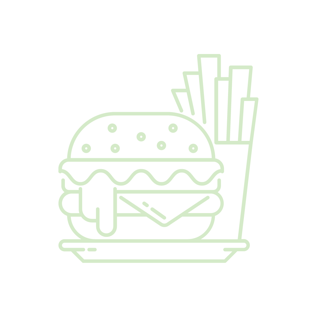 Burger and fries icon